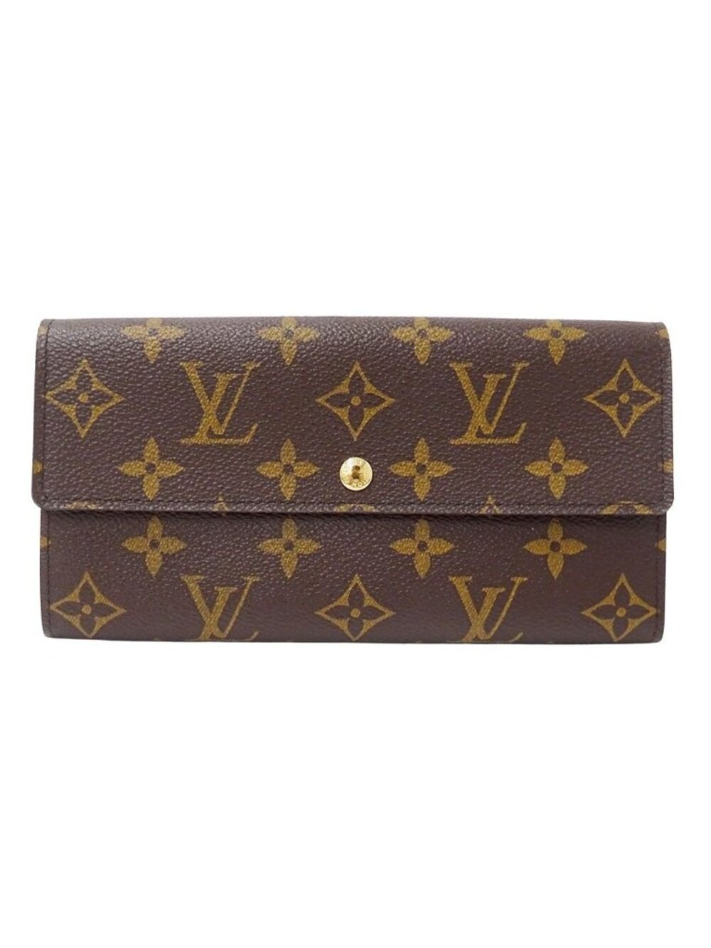 Louis Vuitton Wallet Monogram Canvas Portefeuille Sarah Brown Flap Ceremony